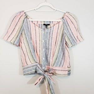 NWT Anthro| Drew Cropped Buttoned down top